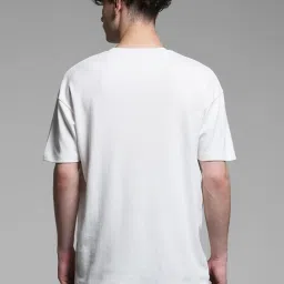 Jack & Jones White Cotton Loose fit Printed T-Shirts image 2