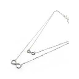 Joker & Witch Silver Layers Necklace Set with Bracelets image 2