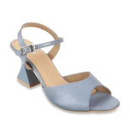 Mochi Women's Blue Ankle Strap Sandals image 2