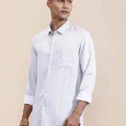 Crocodile Purple Viscose Rayon Striped Regular Fit Shirt image 4