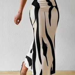JINJIN FASHION Women Printed High-Waist Maxi-Length Pencil Skirts-picture-30