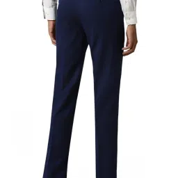 Van Heusen Navy Slim Fit Texture Trousers image 2