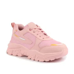 Fausto Women's Pink Casual Sneakers image 2
