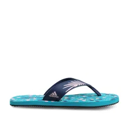 Adidas Women's CLOUDFOAM Blue Flip Flops image 2