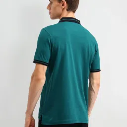 Arrow Sport Green Cotton Regular Fit Polo T-Shirt image 2