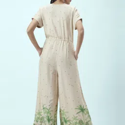 Akkriti by Pantaloons Off-White Printed Jumpsuit image 2