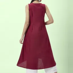 Rangmanch by Pantaloons Red High Low Kurta image 2