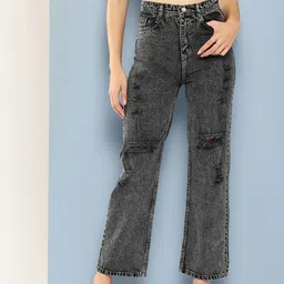 Aarika Women London Mildly Distressed Light Fade Stretchable Jeans-image-64