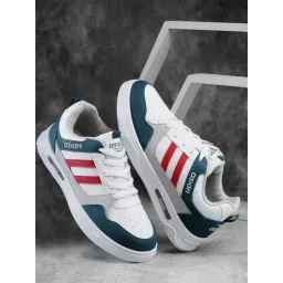 Asian Men's White & Red Casual Sneakers-picture-38