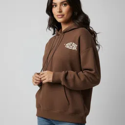 glitchez Women Printed Hooded Oversized Sweatshirt image 5