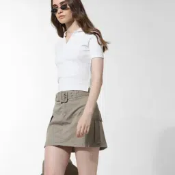 Only White Cotton Regular Fit Polo T-Shirt-image-0