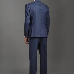 Louis Philippe Navy Slim Fit Texture Two Piece Suit image 2