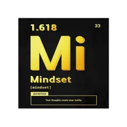 999Store Black & Golden Canvas Mindset Definition Wrapped Painting image 2