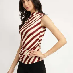Fablestreet Red Striped Knit Top image 3