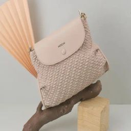 Mochi Beige Textured Medium Cross Body Bag-picture-36