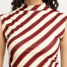 Fablestreet Red Striped Knit Top image 4