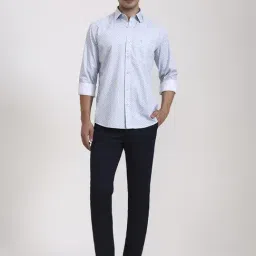 Greenfibre Blue Cotton Slim Fit Printed Shirt image 5