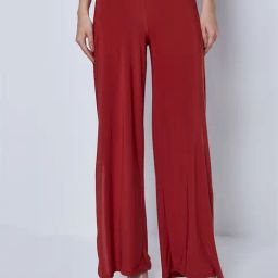 Cover Story Maroon Flared Fit Mid Rise Trousers-picture-17
