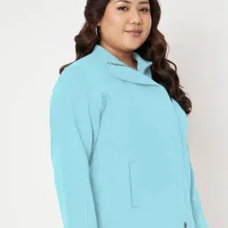 BRINNS Turquoise Blue Solid Pullover Sweatshirt image 4