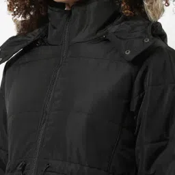 Campus Sutra Black Padded Jacket image 4
