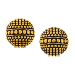 Voylla Gold-Plated Oxidised Circular Studs image 3