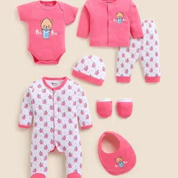 MooNKids Infant Printed Pure Cotton Baby Apparel Gift Set-picture-15