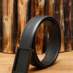 Louis Stitch Black Textured Leather Formal Belt for Men-picture-14