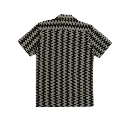 Cavio Boys Black Cotton Comfort Fit Printed Shirt with T-Shirt image 2