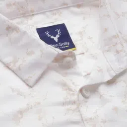 Allen Solly Boys White Cotton Slim Fit Printed Shirt image 4
