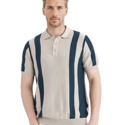 Rare Rabbit Beige Regular Fit Stripes Polo T-Shirt-picture-13