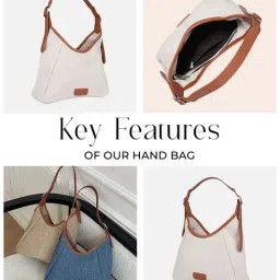 MINI WESST Beige Hobo Bag image 5