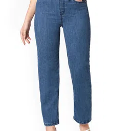 Kraus Jeans Women Straight Fit High-Rise Light Fade Jeans-picture-40