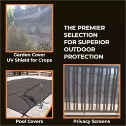 DDRS Heavy Duty Mesh Shade Tarp (Tripal) ‎Black 210 GSM 3.66 x 2.74 m (‎12x9 ft), GR-C9M4-D25L_DDRS image 2