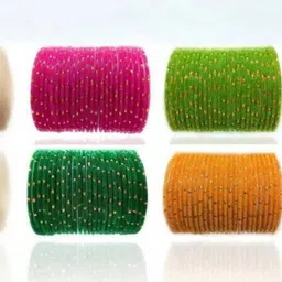 Shasmi Multi Glass Artificial Stones Bangle-image-47