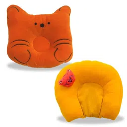 Chinmay Kids Polyester Fibre, Mustard Seeds Animals Baby Pillow Pack of 2  Orange, Yellow-picture-22