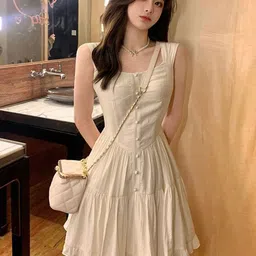 LULU & SKY Women Square Neck Fit & Flare Mini Dress-picture-38