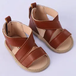 Cute Walk by Babyhug Velcro Closure Booties - Brown image 2