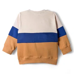 Babyhug Terry Knit Full Sleeves Animal Printed T-Shirt & Lounge Pant Set With Cut & Sew Design - Brown image 3