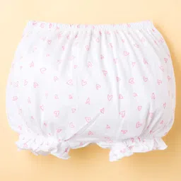 Honeyhap 100% Premium Cotton Knit Bloomers With Bio Finish & Heart Print Pack Of 5 - Multicolour image 3