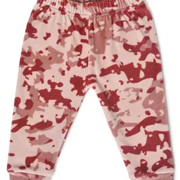 Mi Arcus 100% Polyester Full Sleeves Camouflage  Colour Abstract Winter Wear Sweatshirt & Pant Set - Peach image 5