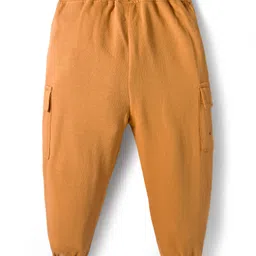 Babyhug Terry Knit Full Sleeves Animal Printed T-Shirt & Lounge Pant Set With Cut & Sew Design - Brown image 5