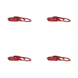 SOMIL Set Of 16 Artificial Stones-Studded Ethnic Bangles-image-96