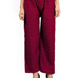 MIXFIT Women Embroidered Pleated Trousers-image-15