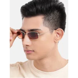 Carlton London Gold Toned with Uv Protected Lens Rectangle Sunglasses (CLSU422)-image-65