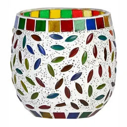 1ST TIME White & Red 6 Pieces Cylindrical Shaped Candle Holders image 3