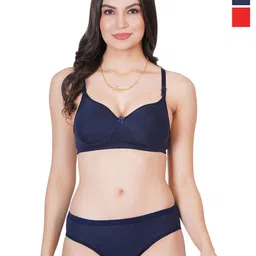 Liigne Women Pack of 2 Everyday Non Padded Bra Pure Cotton Lingerie Set-picture-18