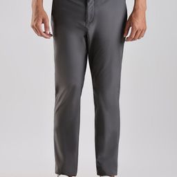 Calvin Klein Jeans Men Solid Slim Fit Mid-Rise Flat-Front Regular Trousers-image-8