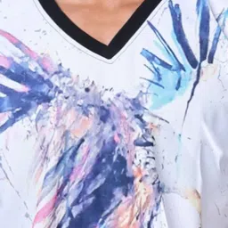 Flirty Soul Men Abstract Printed V-Neck T-shirt image 3