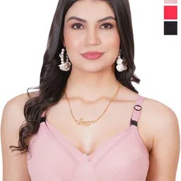 Liigne Pack Of 3 All Day Comfort Full Coverage Non Padded Non-Wired Maternity Cotton Bra-image-21