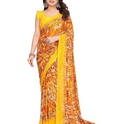 Moda Rapido Geometric Printed Saree with Blouse Piece-picture-26
